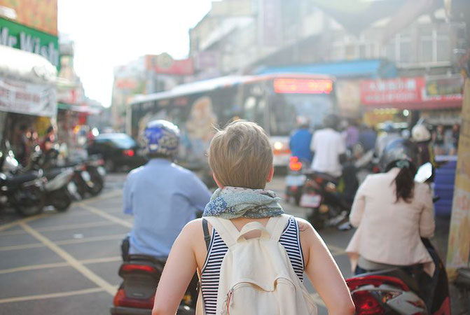 タイ、旅行者、
